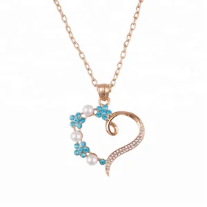 heart pendant pearl necklace