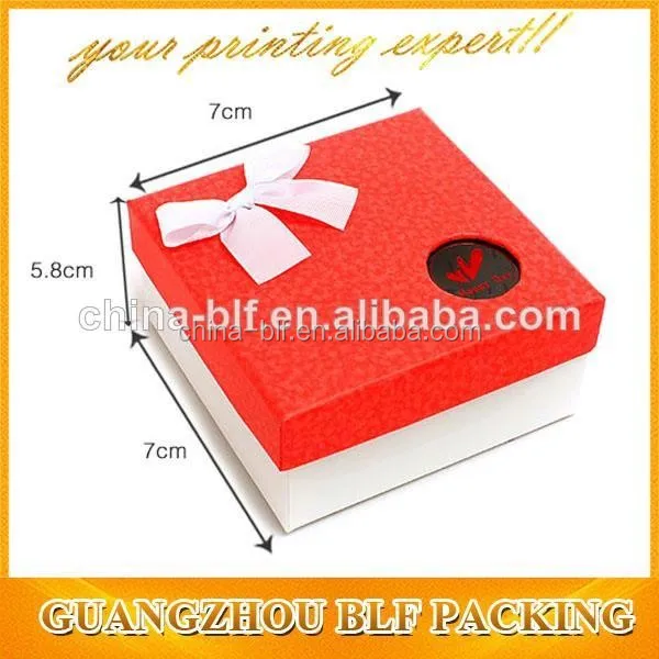 speicial paper hot stamping ribbon knot cardboard box with