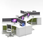 Hot modern office cubicle 120 degree office workstation partition