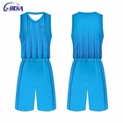 Factory price blue reversible uniforms basketball jersey national teams for boys