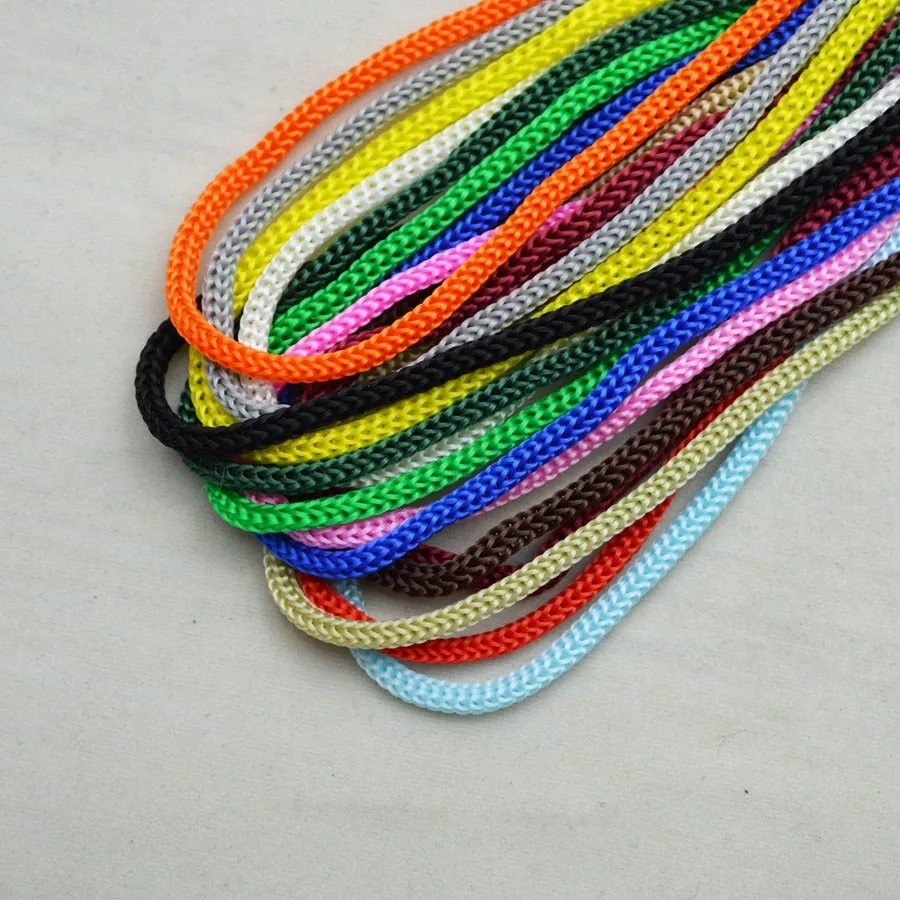 3mm polyester round rope handle for gift paper bag wtih black