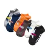Autumn new design Mens socks 100% cotton ankle five star printing socks