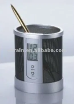 Calendar Pen Hold Clock