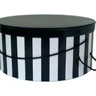 Factory Custom Black and White Round Hat Box in High Quality Printing and Fine Craft