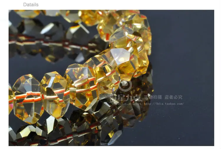 Fashion Beaded Bracelet Design with Fancy Cut Citrine 11*9mm AAA Quality Gemstone Bracelet for Girl