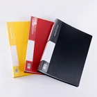 Attractive colorful plastic file folder display book office multi pockets clear book