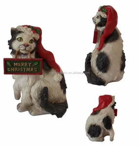christmas gift craft toy plastic cat animal collection