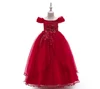 EGM101 Fashion off shoulder red wedding dress ball gown