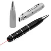Promotional Engraving Logo Ball Pen Shape USB 2.0 flash drive with Laser Pointer