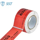 Tamper proof transparent warranty round self adhesive labels void seal printing logo stickers
