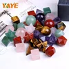 Factory Supply Natural Gemstone Carved Sacred Geometry & Platonic Solids with Merkaba Star : 7 Chakra Stones