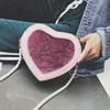 2019 New Winter Sweet Heart Shape Women Shoulder Bag Fashion Small Handbags Lady Design Bag for Valentine's Day gift