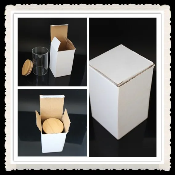 8oz 240ml round clear tea packaging food kitchen glass storage jar bamboo wooden lid food grade GSJ-31B