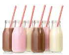 Food type small glass milk bottle for kitchen wholesale
