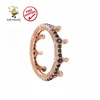 Slovehoony Free Shipping Enchanted Crown Ring Sterling Silver Tiara Rings for woman rose gold ring