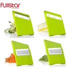 Fullstar 調節可能なマンドリンスライサー-4 刃野菜カッター、野菜スライサー、チーズおろし器 & 千切りスライサー