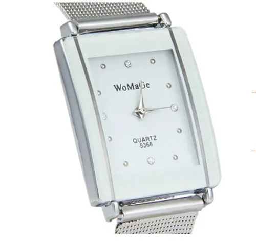 Women rectangle quartz watches 2015 new design for women girl ladies luxury stainless steel digital wristwatches relojes fashion