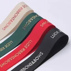 brand name printed Custom logo gros grain ribbon