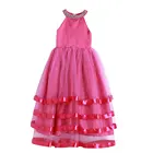 New design girl party dress beautiful princess flower girl dress
