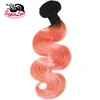 1b Pink Two Tone Ombre Body Wave Human Hair, Fast shipping 11A mink Brazilian cuticle aligned hair 1b Pink Bundles hair Virgin