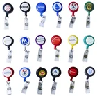 Promotional Retractable No-twist Badge Reel Card Reel Yoyo with Customized Dome Clip Attachment Wire Cord