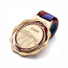 Wholesale gold zinc alloy marathon sports medal with best quality fiesta trophy blank custom 3d metal medal