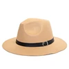 wholesale womens new hats ladies wide brim Panama Vintage Fedora Brown Felt Hat