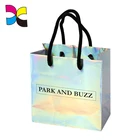 OEM customized promotional holographic foldable shopping paper bag