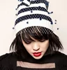 New Fashion Veil Knit Beanie With Fox Fur Ball Wholesale Hotsale Women Hat