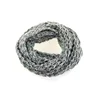 Blend Color Mohair Acrylic Chunky Knit Infinity Scarf With Sequins For Woman