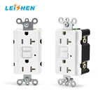 wall mounted power 2 gang twin socket gfci outlet sockets