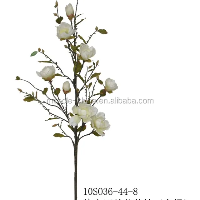 green and white magnolia artificial flower for decoration