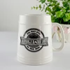 600cc 21oz big white beer drinking cup porcelain cool logo glaze china supplier bistro bar custom wholesale ceramic beer mug