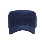 New Design Navy Blue wool melton Mens military Army Caps for wholesale