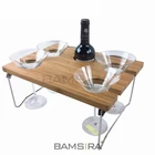 Picnic wine table wine lovers table for beach picnic wood