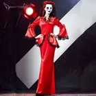 Cosplay Halloween Easter Carnival Children Adult Men and Women Rose Flowers Devil Death Costume for Performance