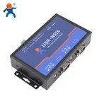 USR N520 Dual Port Serial RS232 RS485 RS422 to Ethernet Data Gateway TCP IP Industrial Metal Case with Modbus RTU function