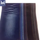 K8223 indigo black color stretch satin sateen denim fabric spandex cotton material for Egypt jeans