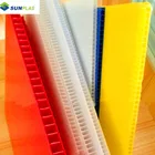 Corona treated large flute size 5mm PP hollow sheet correx board for UV printing advertising