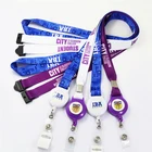 Cheap Custom Diy Retractable Id Badge Holder With Lanyard