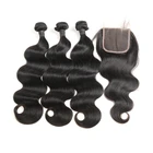 Hair Weaving Human 100% Weave Manufacturers Factory Vendor Virgin Brazilian Human Hair Extension Bundles Wholesale 100% Brazilian Virgin Sew in Weave with Closure