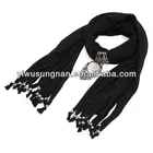 Latest fashion New design orchid gemstone pendant scarf, pendant jewelry Scarf