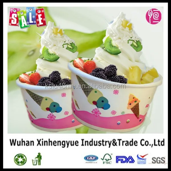12oz Disposable Frozen Yogurt Container,Single/double Wall Style Ice