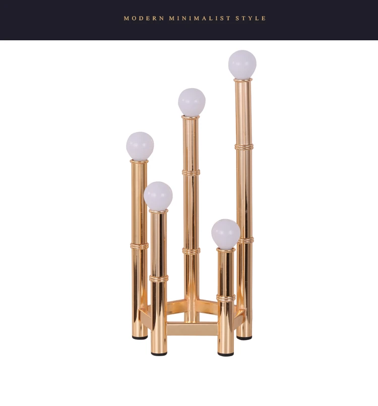 LED postmodern hotel study living room art vertical wrought iron study bedroom light luxury table lamp