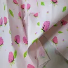 voile de coton strawberry printing poplin fabric for kids dress