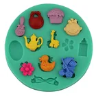 Baby Shower Theme Mini Cake Fondant Mold silicone Cake Decorating Mold