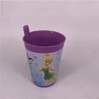 plastic cups with straw 250ML plastic cup
