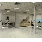 Decorative Frosted Glass Sliding Folding Door Partition Wall