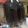 Hot Sale Grade 10A Unprocessed Virgin Mongolian 100% Human Hair 4a4B Kinky Curly Drawstring Ponytail 10"-40"