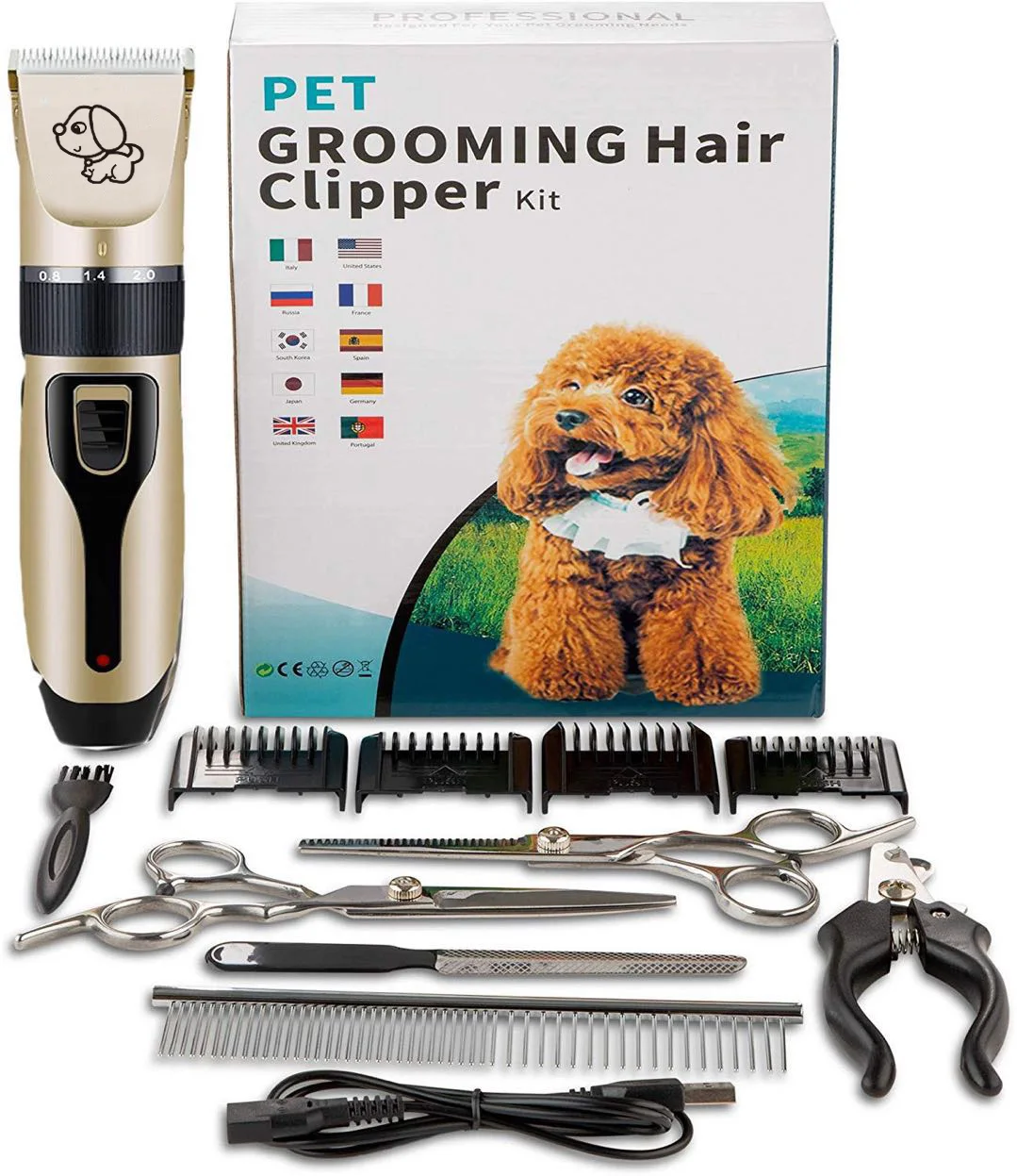 pet grooming hair clipper kit